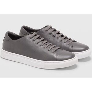 New Club Monaco Men's Lace Up Leather Sneakers - Size 11.5 Gray / White
